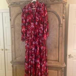 Free People Red floral Jump Suit.  NWOT